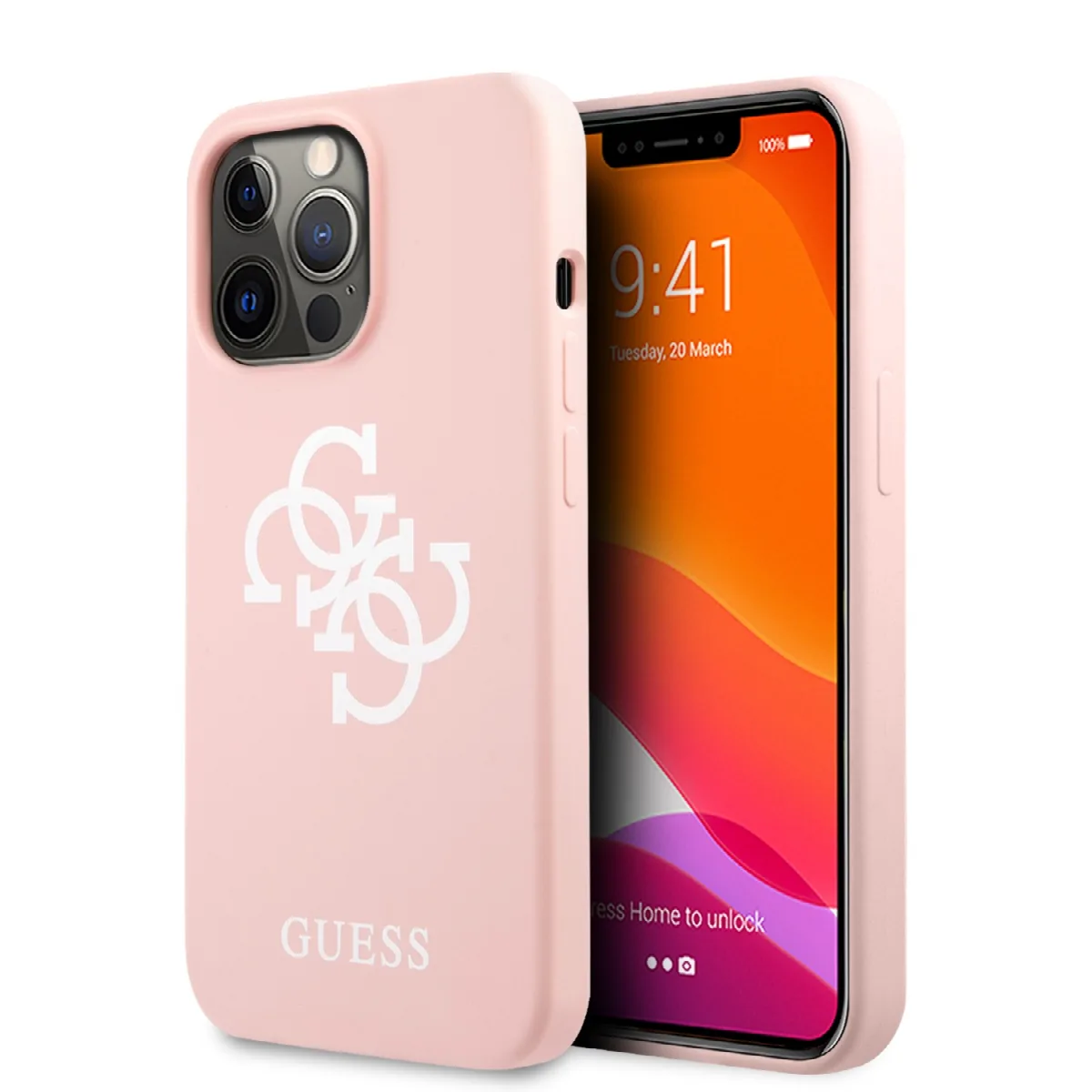Guess "4G Logo Collection" Θήκη προστασίας από σιλικόνη – iPhone 13 Pro Max Ροζ