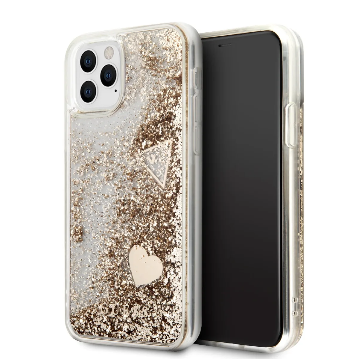 Guess “4G Logo Collection” Θηκη Προστασιας – iPhone 11 Pro Clear/Glitter Gold