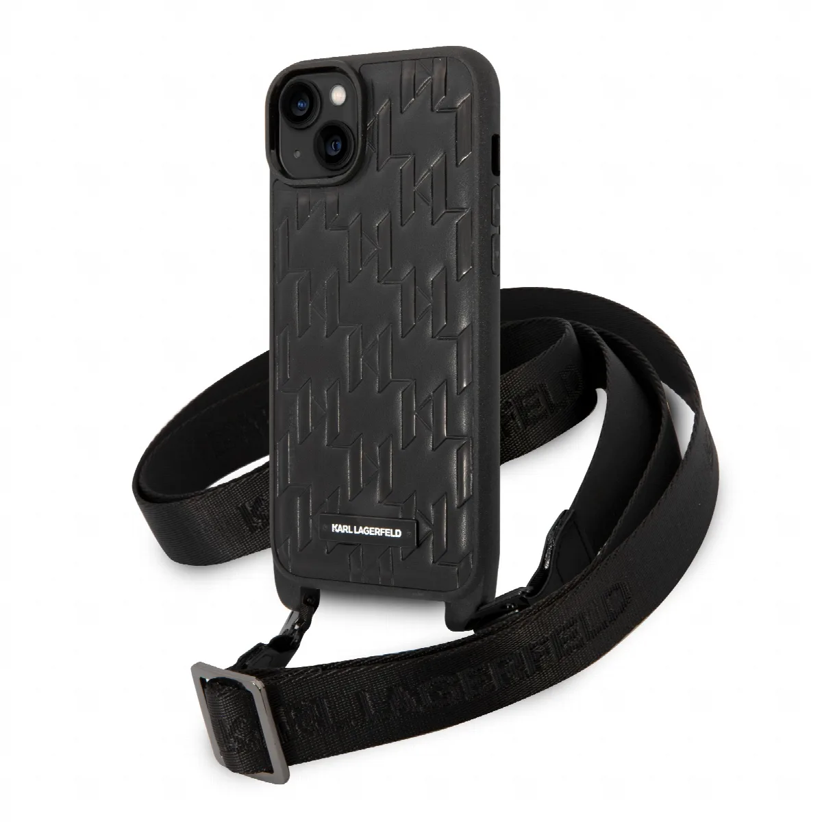 Karl Lagerfeld Monogram Plaque Logo PU Leather Case Θήκη προστασίας από δερματίνη – iPhone 14 Plus Μαύρο – KLHCP14MSTMMK