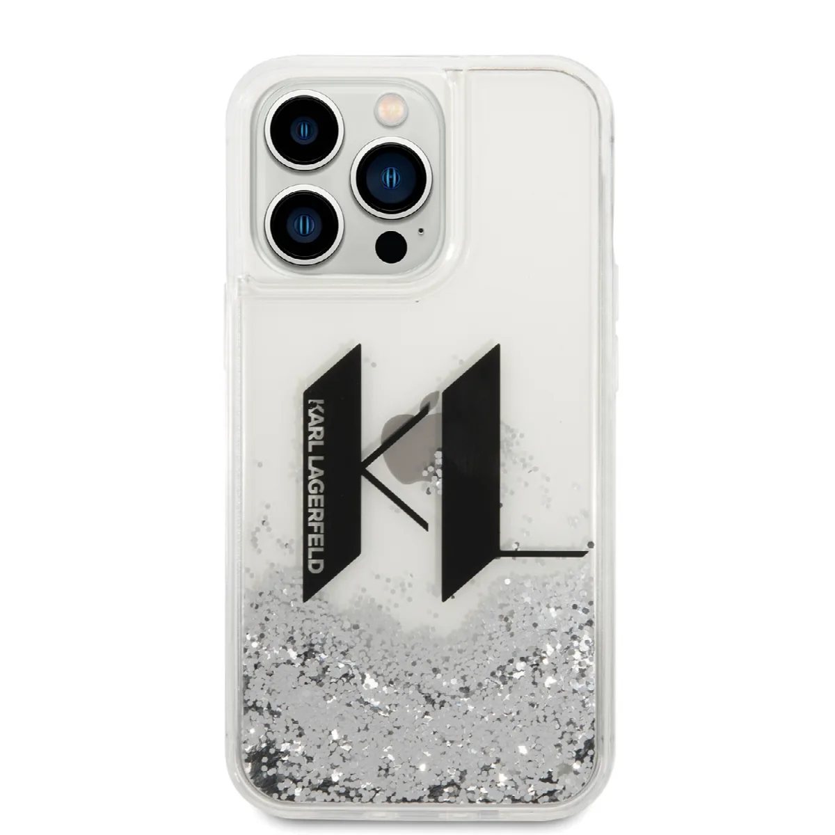 Karl Lagerfeld Glitter Big KL Logo Liquid Glitter Case Θήκη προστασίας από σιλικόνη – iPhone 14 Pro Max Μαύρο – KLHCP14XLBKLCS – εικόνα 2