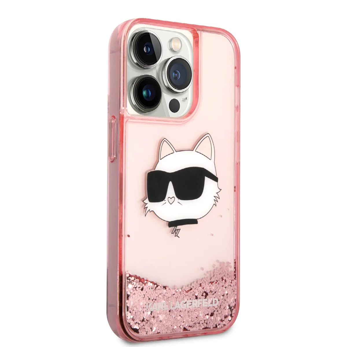 Karl Lagerfeld Choupette's Head NFT Liquid Glitter Case Θήκη προστασίας από σιλικόνη – iPhone 4 Pro Max Ροζ – KLHCP14XLNCHCP – εικόνα 2
