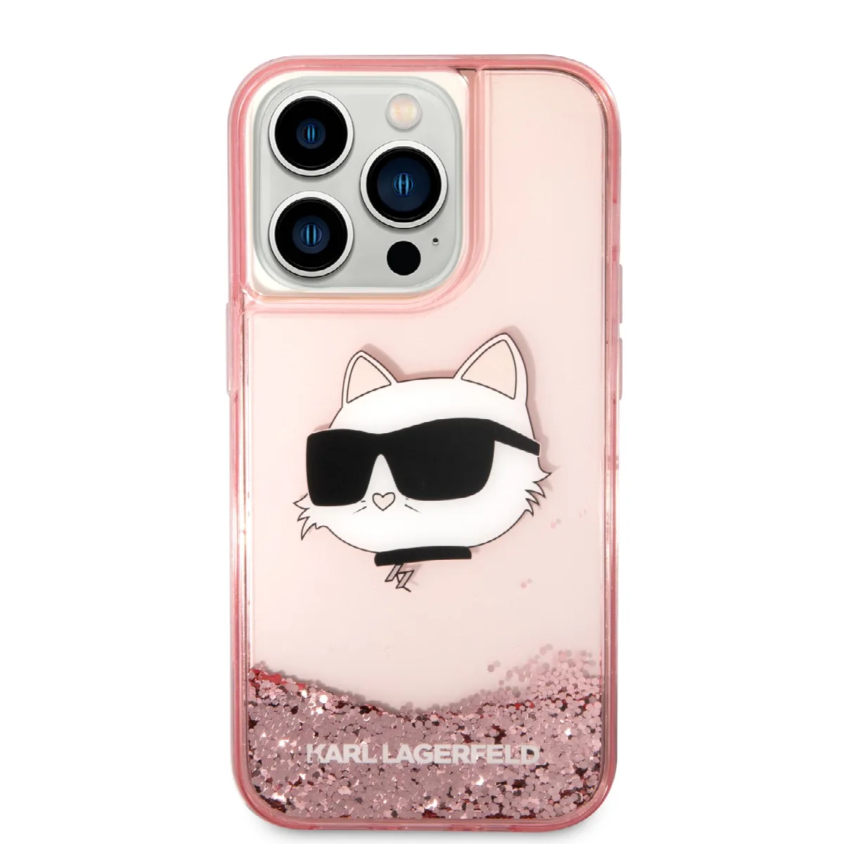 Karl Lagerfeld Choupette's Head NFT Liquid Glitter Case Θήκη προστασίας από σιλικόνη – iPhone 4 Pro Max Ροζ – KLHCP14XLNCHCP – εικόνα 4
