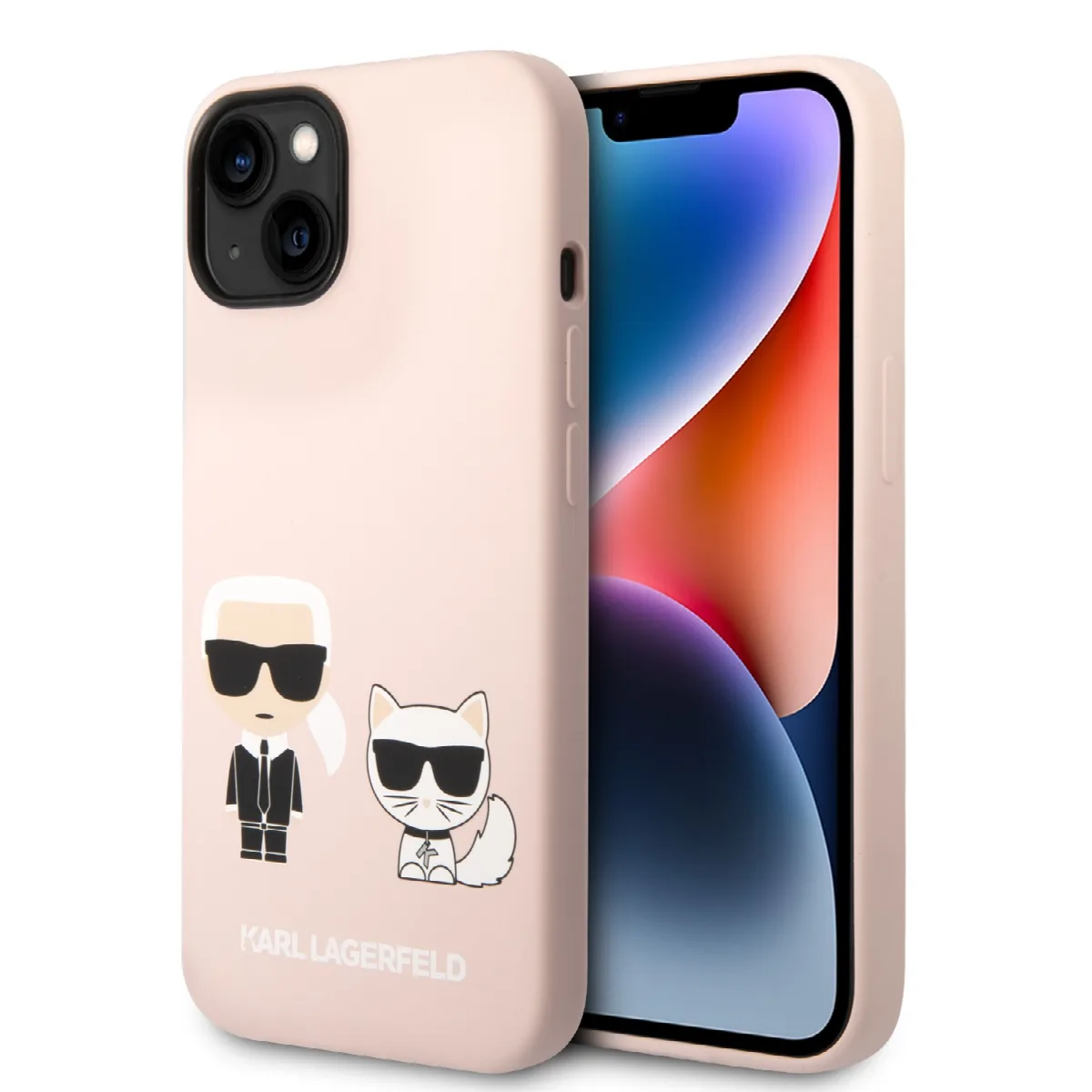Karl Lagerfeld Silicone Case Karl+Choupette Θήκη προστασίας από σιλικόνη – iPhone 14 Plus Light Pink – KLHCP14MSSKCI