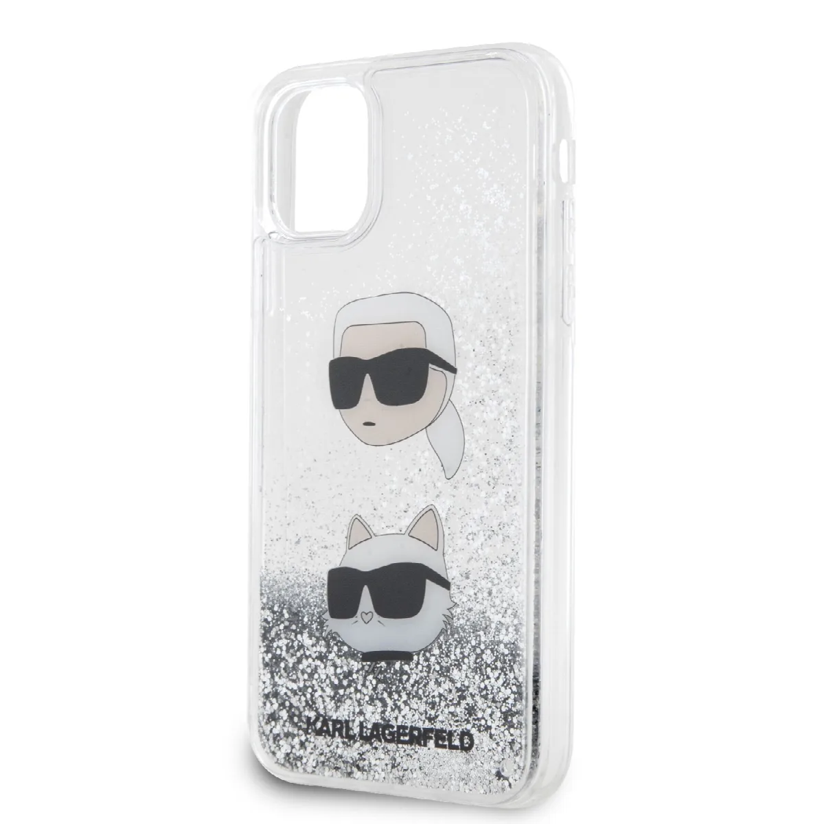 Karl Lagerfeld Karl + Choupette Liquid Glitter Case Θήκη προστασίας από σιλικόνη – iPhone 11 Black – KLHCN61LDHKCNS – εικόνα 2