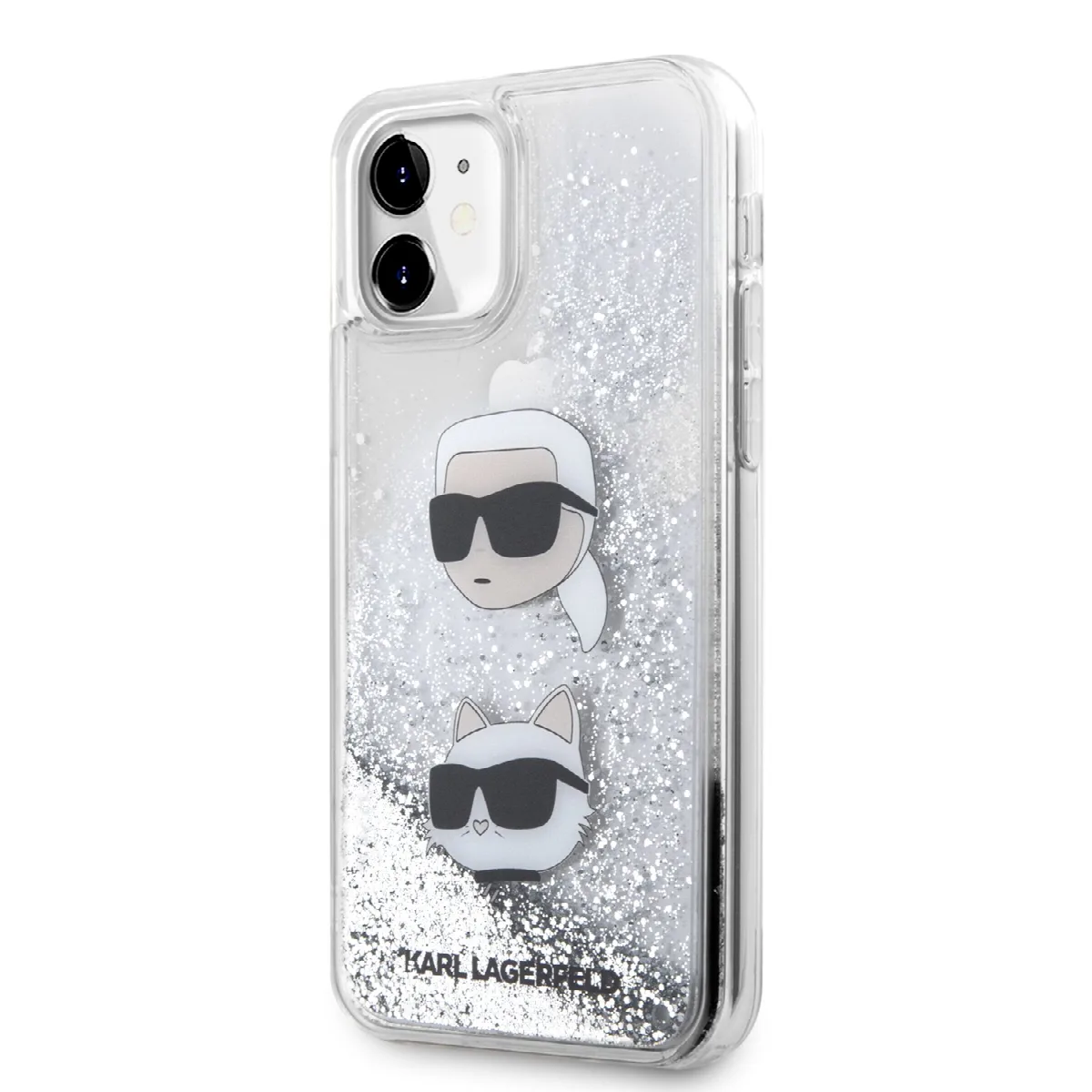 Karl Lagerfeld Karl + Choupette Liquid Glitter Case Θήκη προστασίας από σιλικόνη – iPhone 11 Black – KLHCN61LDHKCNS – εικόνα 3