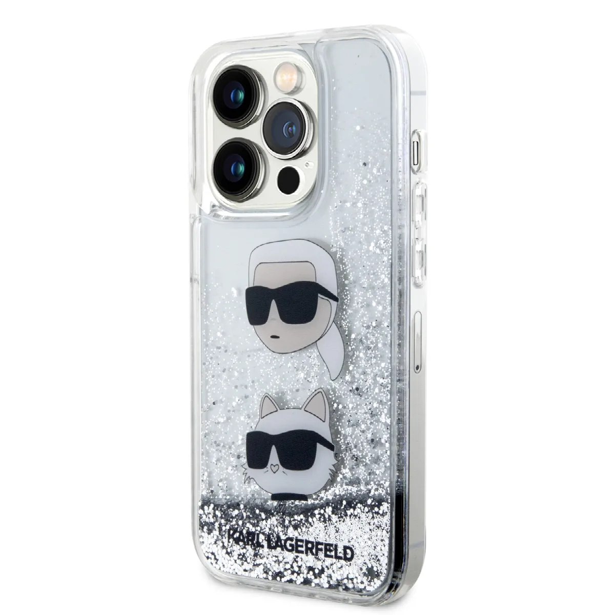 Karl Lagerfeld Karl + Choupette Liquid Glitter Case Θήκη προστασίας από σιλικόνη – iPhone 14 Pro Max Black – KLHCP14XLDHKCNS – εικόνα 4