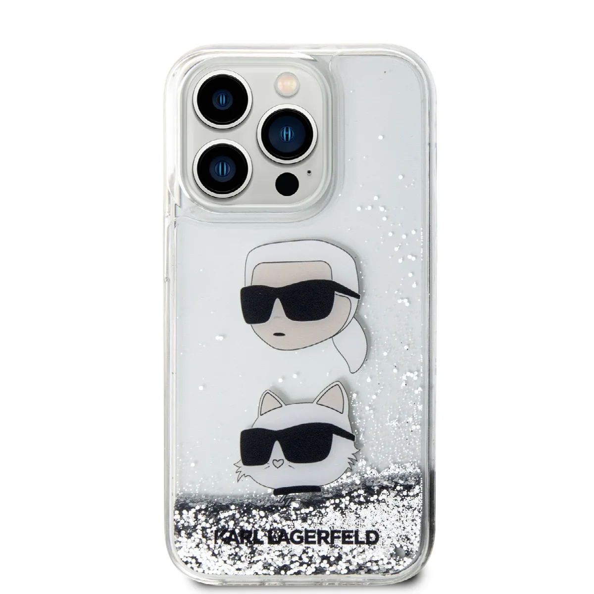 Karl Lagerfeld Karl + Choupette Liquid Glitter Case Θήκη προστασίας από σιλικόνη – iPhone 14 Pro Max Black – KLHCP14XLDHKCNS – εικόνα 2