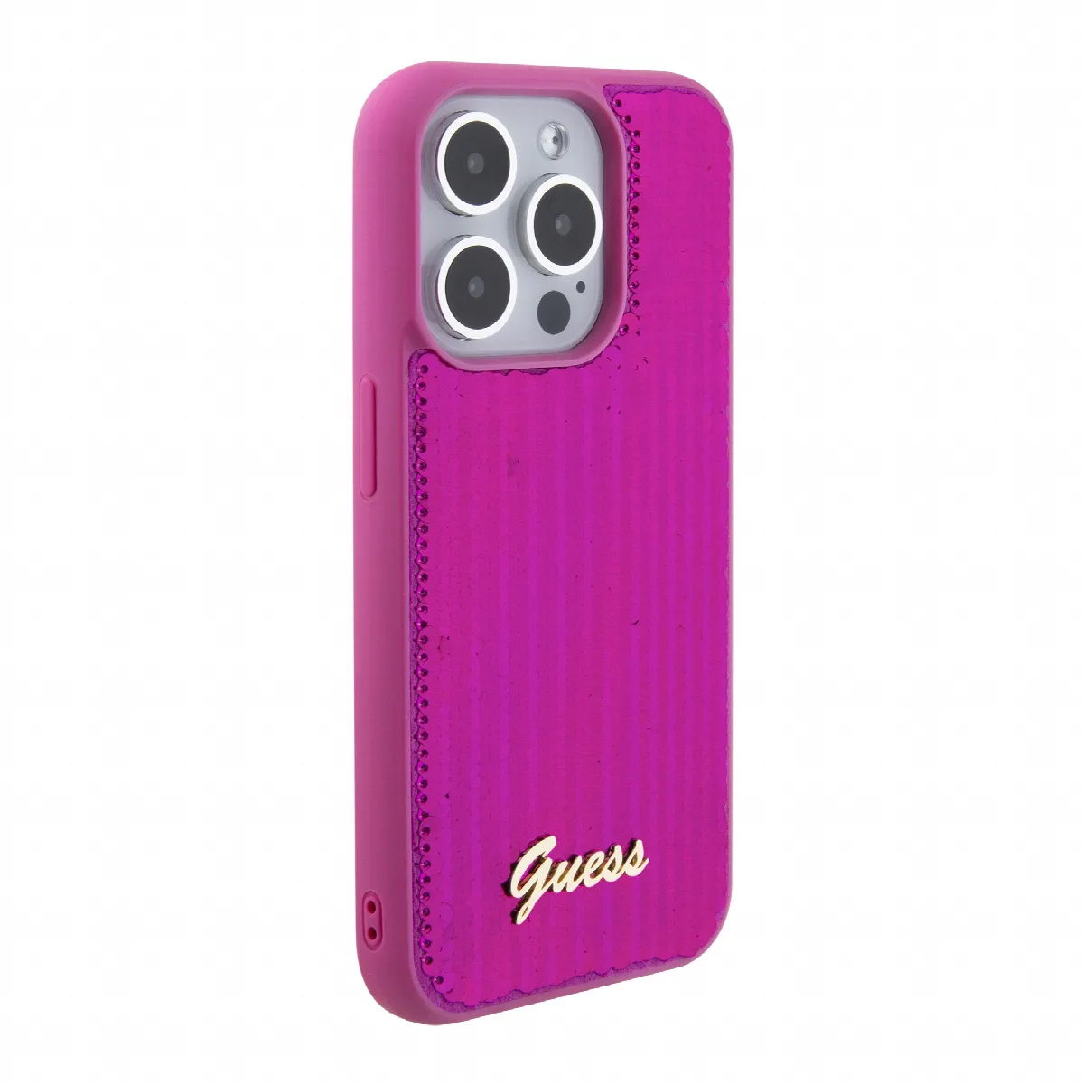 Guess Sequin Script Metal Hard Case Apple iPhone 15 Pro Fuchsia – εικόνα 2