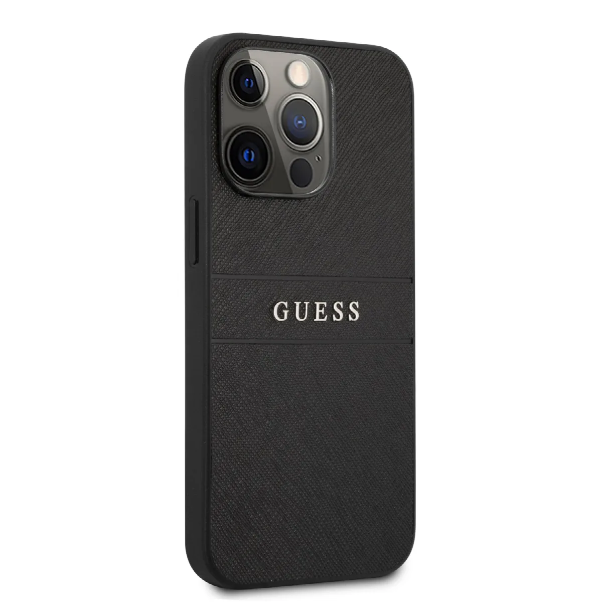 Guess Saffiano Hard Case Θήκη προστασίας από δερματίνη – iPhone 13 Pro Μαύρο – εικόνα 2