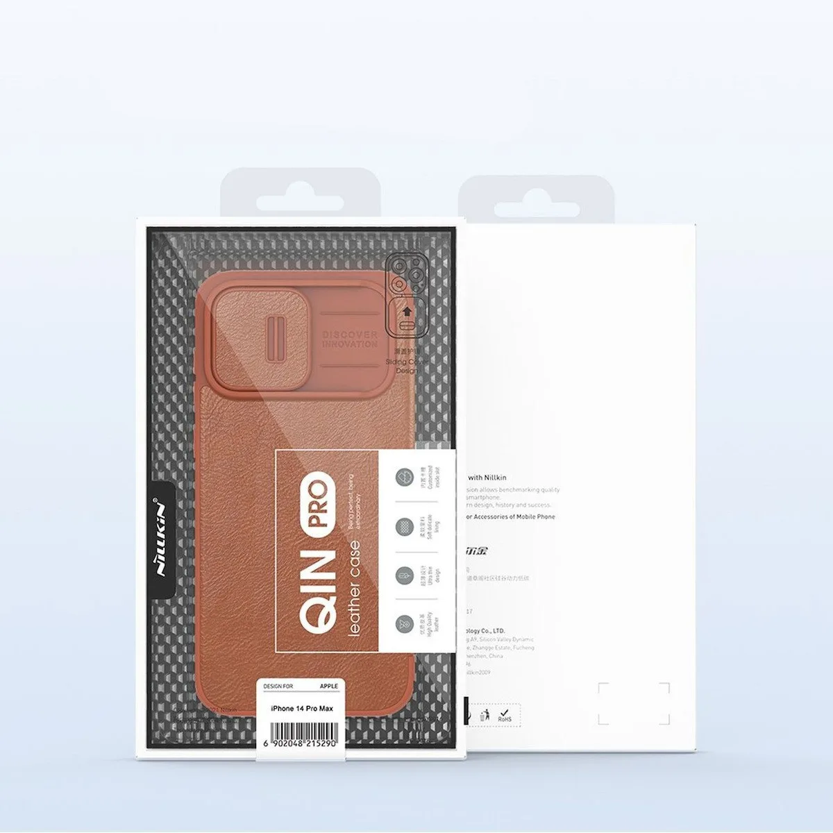 Nillkin Qin Pro Back Cover Δερμάτινη (iPhone 14 Pro Max) - Καφέ – εικόνα 2