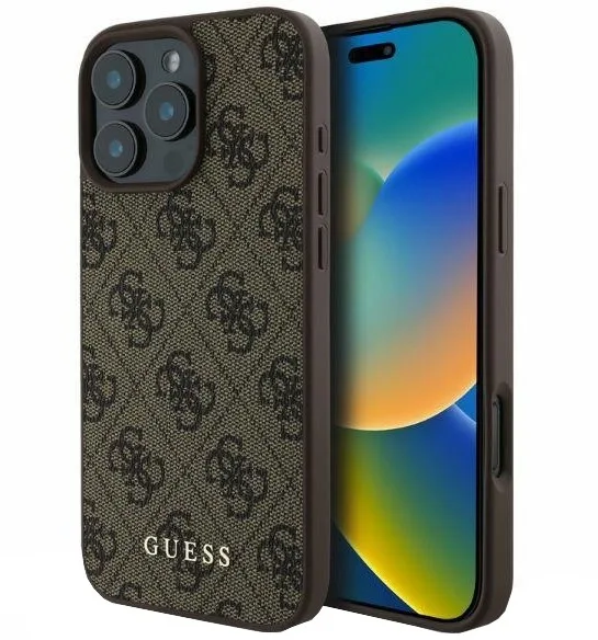 Guess 4G Classic Θήκη Προστασίας για Apple iPhone 16 Pro - Καφέ