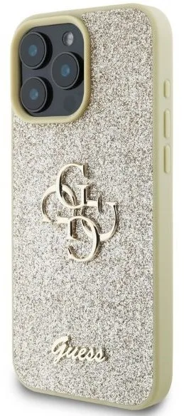 Guess Fixed Glitter 4G Logo Case για iPhone 16 Pro Max - Χρυσό – εικόνα 4