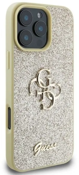 Guess Fixed Glitter 4G Logo Case για iPhone 16 Pro Max - Χρυσό – εικόνα 3