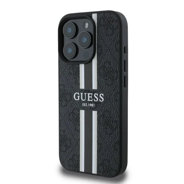 Guess 4g Printed Stripes Back Cover Πλαστικό για iPhone 16 Pro - Μαύρο – εικόνα 2
