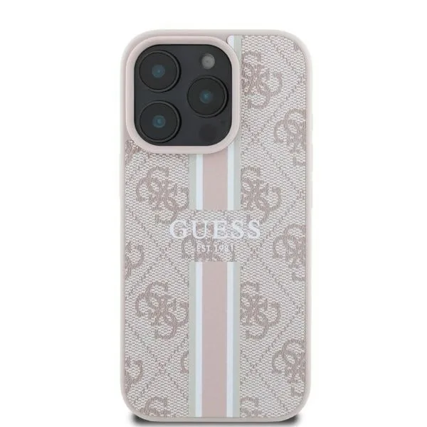 Guess Back Cover Πλαστικό / Δερμάτινο για iPhone 16 Pro - Ροζ