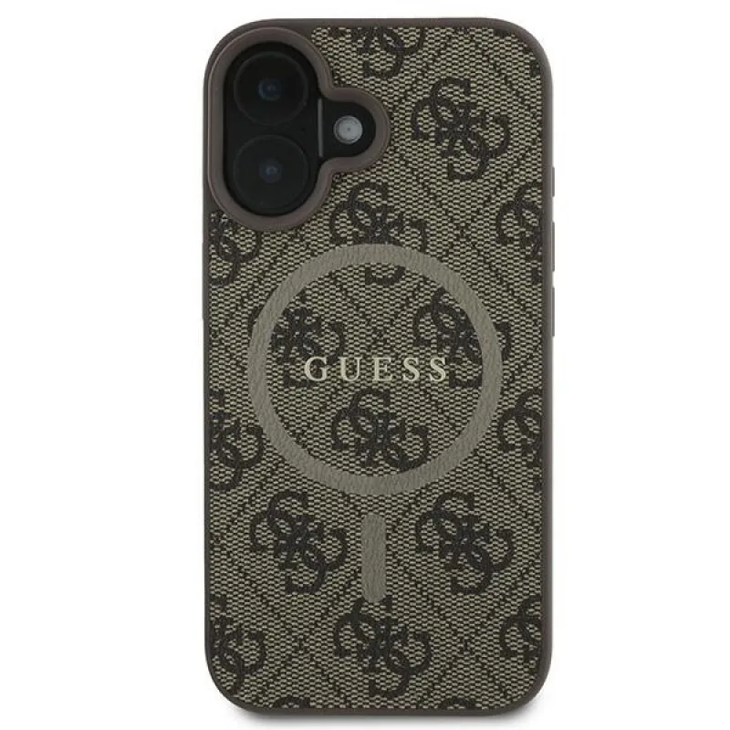Guess Back Cover Δερμάτινο για iPhone 16 Plus - Καφέ – εικόνα 4