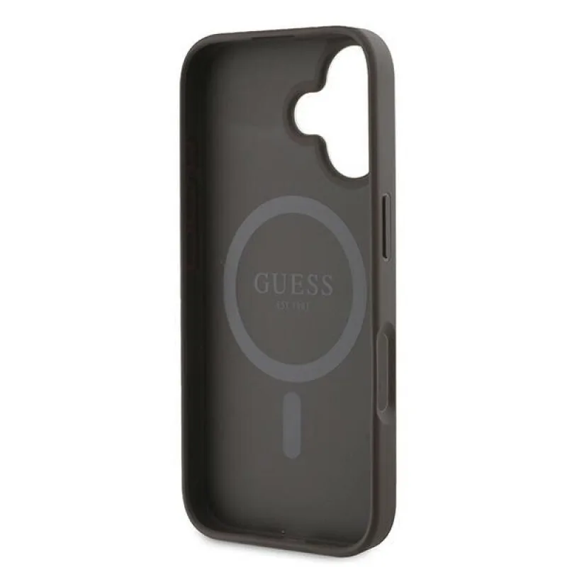Guess Back Cover Δερμάτινο για iPhone 16 Plus - Καφέ – εικόνα 2