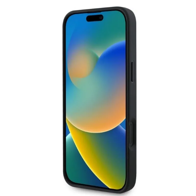Guess Back Cover Δερμάτινο για iPhone 16 - Μαύρο – εικόνα 4