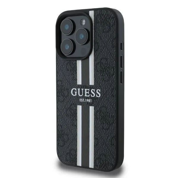 Guess 4g Printed Stripes Back Cover Πλαστικό για iPhone 16 Pro Max - Μαύρο – εικόνα 3
