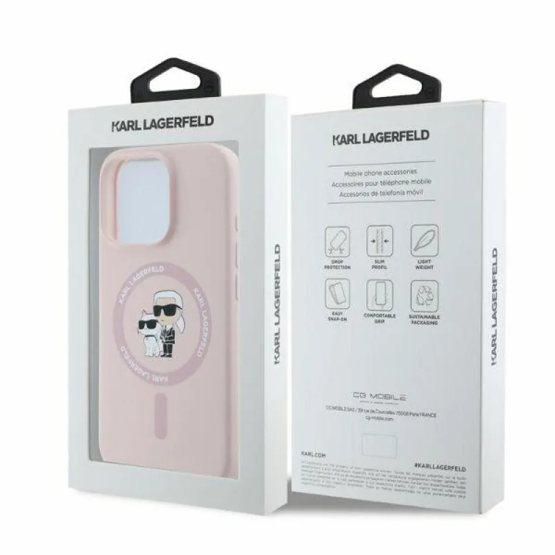 Karl Lagerfeld Back Cover Σιλικόνης για iPhone 16 Pro - Ροζ – εικόνα 2