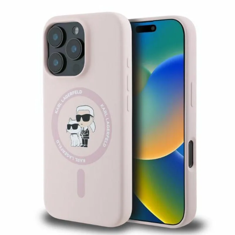 Karl Lagerfeld Back Cover Σιλικόνης για iPhone 16 Pro - Ροζ