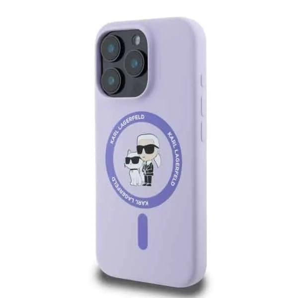 Karl Lagerfeld Liquid Back Cover Σιλικόνης για iPhone 16 Pro - Μωβ – εικόνα 3