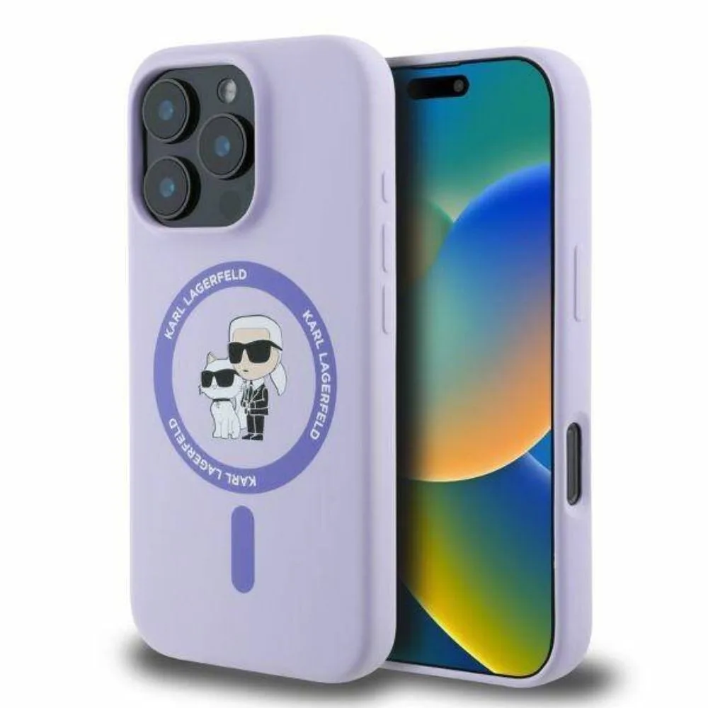 Karl Lagerfeld Liquid Back Cover Σιλικόνης για iPhone 16 Pro - Μωβ
