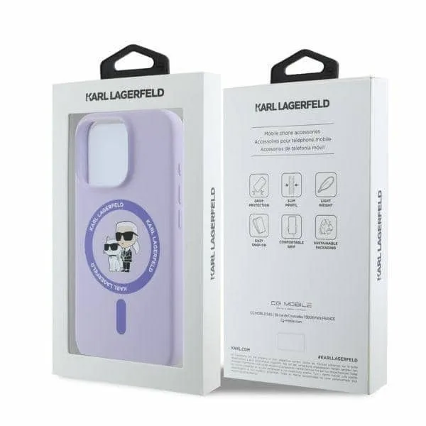 Karl Lagerfeld Liquid Back Cover Σιλικόνης για iPhone 16 Pro - Μωβ – εικόνα 4