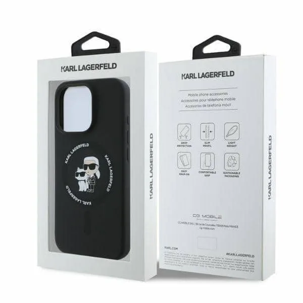 Karl Lagerfeld Kc Heads Ring Back Cover Πλαστικό / Σιλικόνης για iPhone 16 Pro Max - Μαύρο – εικόνα 5
