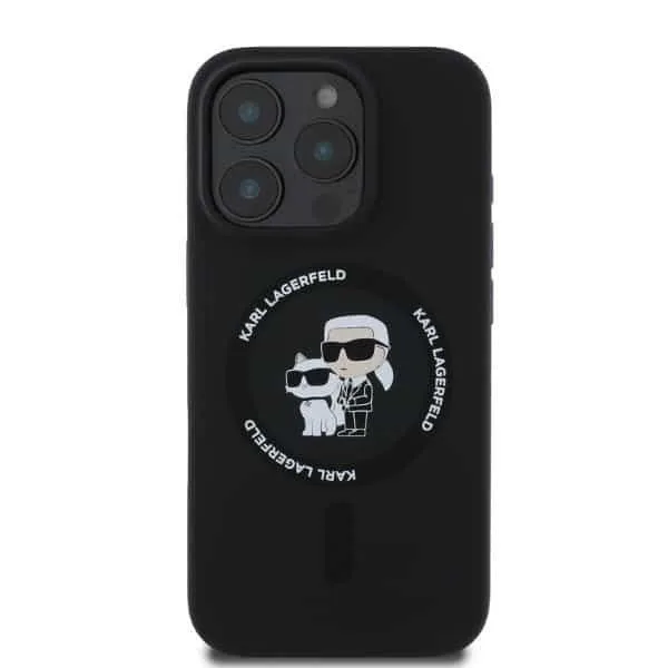 Karl Lagerfeld Kc Heads Ring Back Cover Πλαστικό / Σιλικόνης για iPhone 16 Pro Max - Μαύρο – εικόνα 4