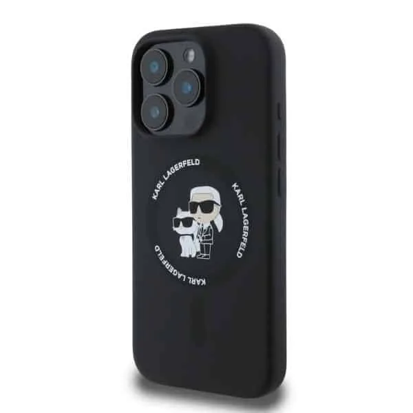Karl Lagerfeld Kc Heads Ring Back Cover Πλαστικό / Σιλικόνης για iPhone 16 Pro Max - Μαύρο – εικόνα 3