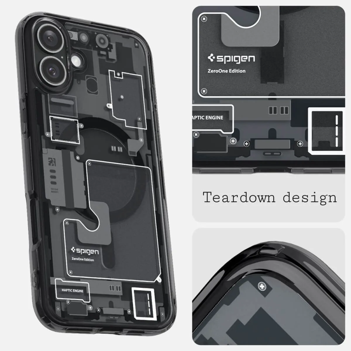 Spigen Ultra Hybrid Zero One (MagFit) Back Cover Πλαστικό για iPhone 16 - Μαύρο – εικόνα 5