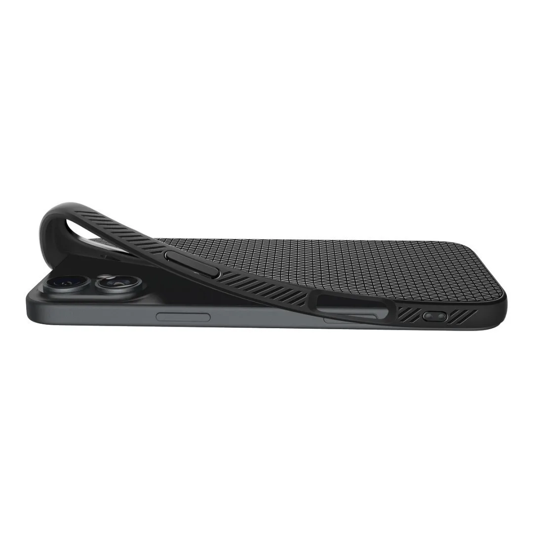 Θήκη Spigen Liquid Air Back Cover Σιλικόνης για iPhone 16 - Matte Black – εικόνα 3