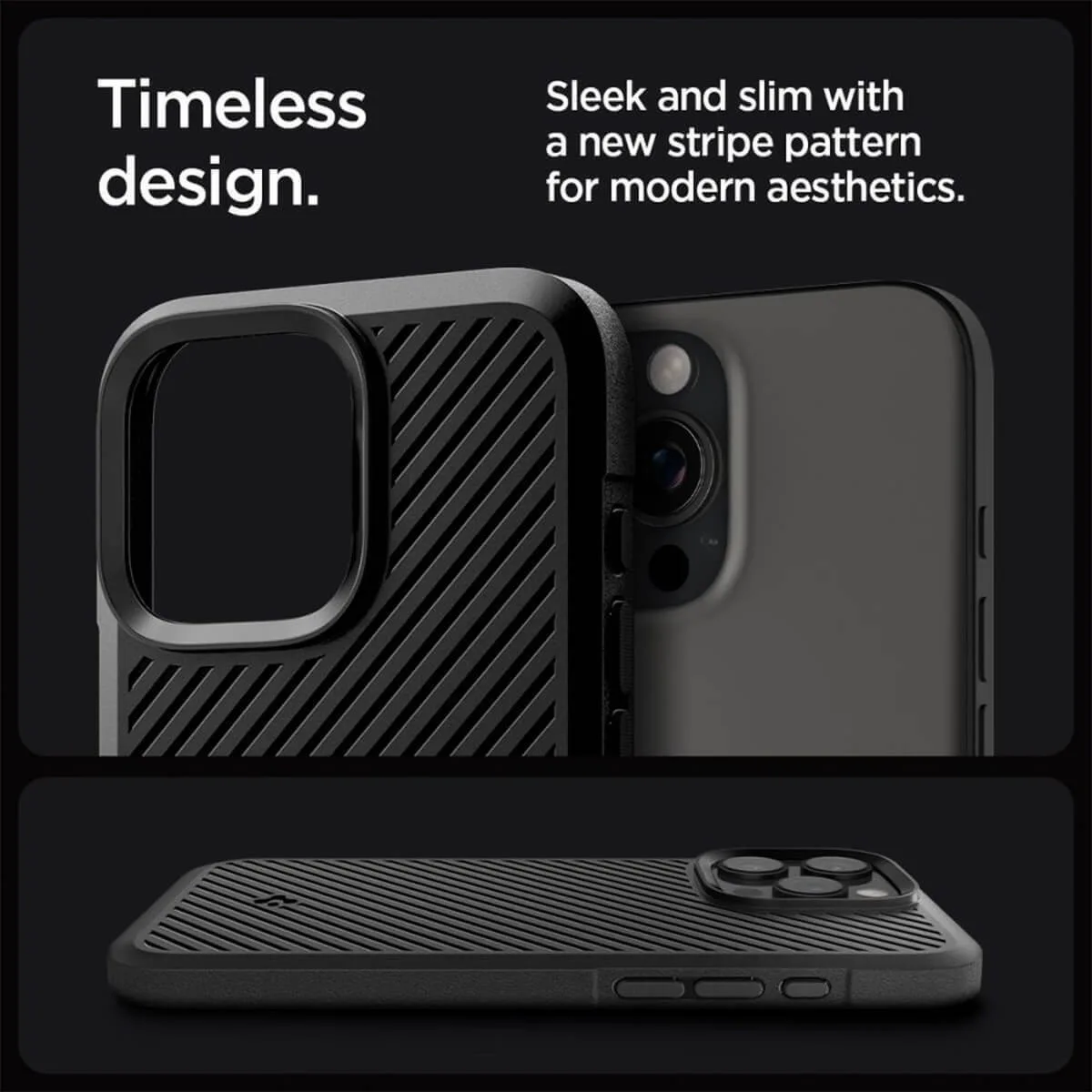 Spigen Core Armor Back Cover Σιλικόνης για iPhone 16 Pro - Μαύρο – εικόνα 4