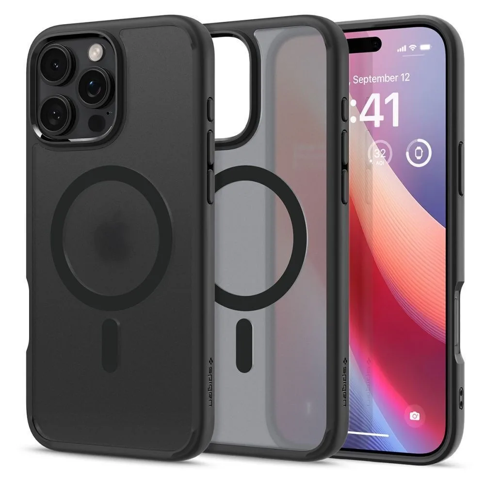 Spigen Ultra Hybrid MagFit Back Cover Πλαστικό Frost για iPhone 16 Pro - Μαύρο