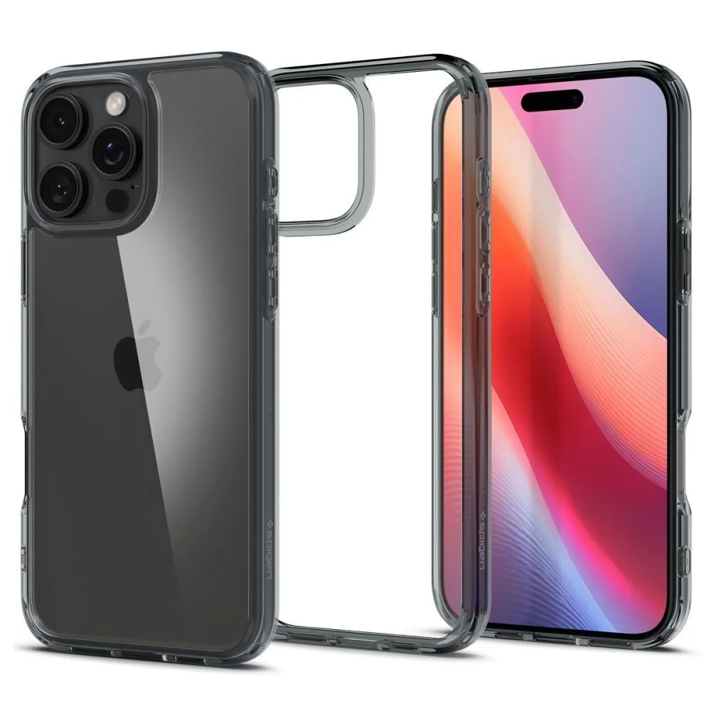 Spigen Ultra Hybrid Back Cover Πλαστικό Space Crystal για iPhone 16 Pro - Μαύρο