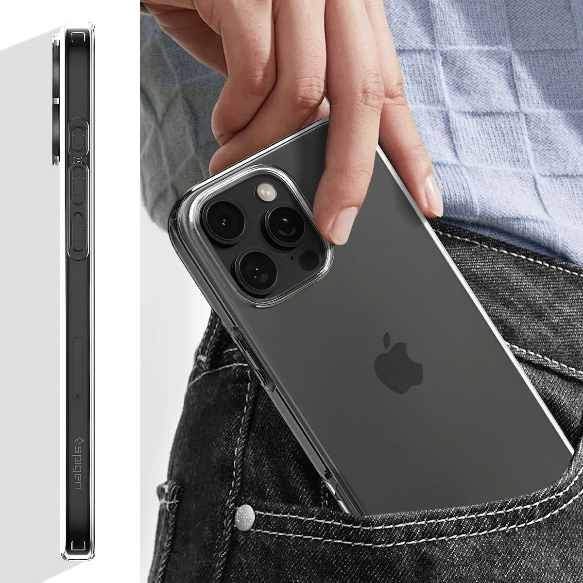 Spigen Liquid Crystal Back Cover Σιλικόνης για iPhone 16 Pro - Διάφανο – εικόνα 2