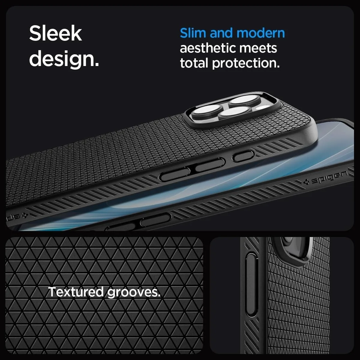 Θήκη Spigen Liquid Air Back Cover Σιλικόνης για iPhone 16 Pro - Matte Black – εικόνα 5