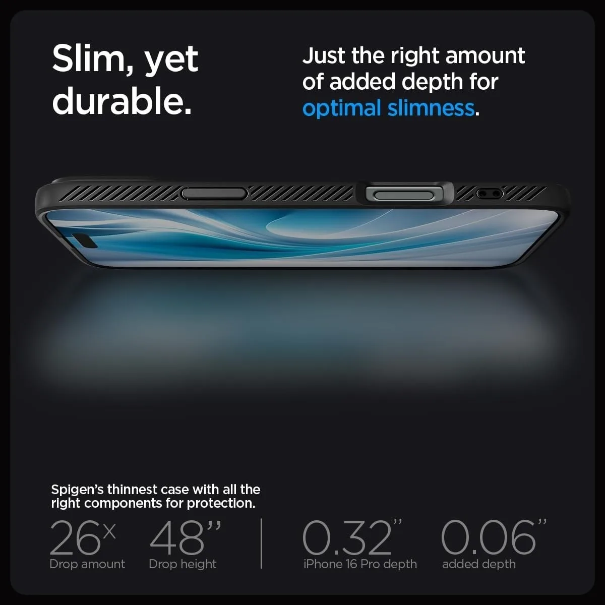 Θήκη Spigen Liquid Air Back Cover Σιλικόνης για iPhone 16 Pro - Matte Black – εικόνα 2