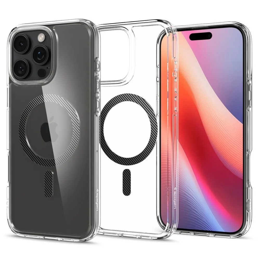 Spigen Ultra Hybrid MagFit Back Cover Πλαστικό Carbon Fiber για iPhone 16 Pro Max - Διάφανη