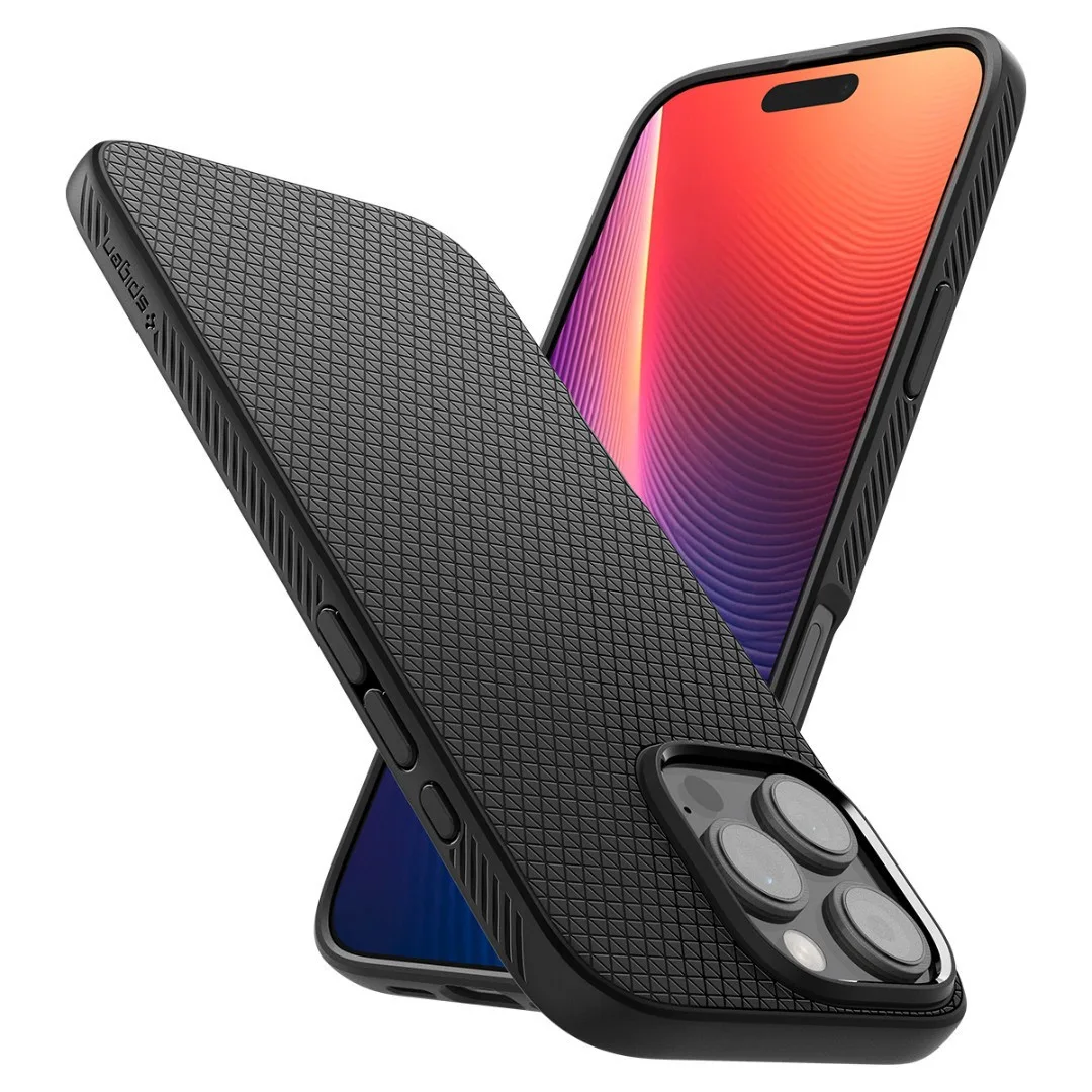 Θήκη Spigen Liquid Air Back Cover Σιλικόνης για iPhone 16 Pro Max - Matte Black – εικόνα 3