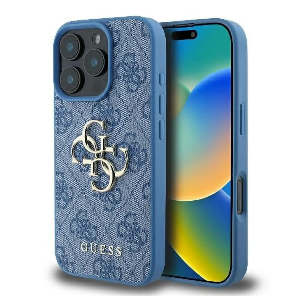 Guess Back Cover Ανθεκτικό για iPhone 16 Pro - Μπλε