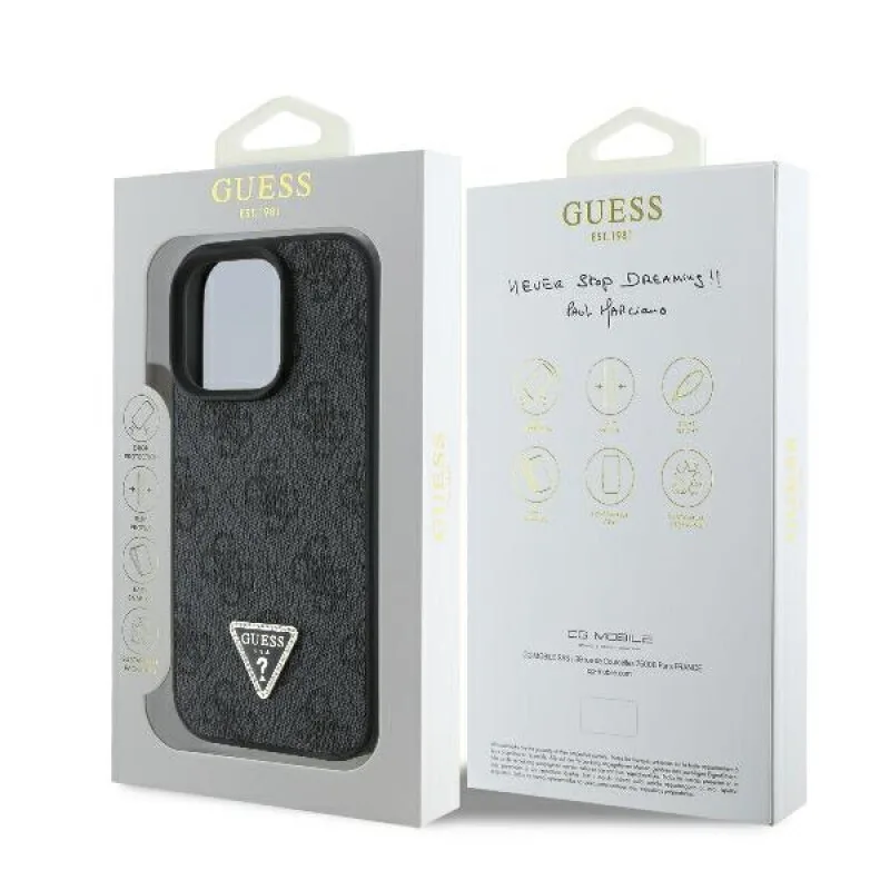 Guess 4g Triangle Strass Magsafe Back Cover για iPhone 16 Pro - Μαύρο – εικόνα 3