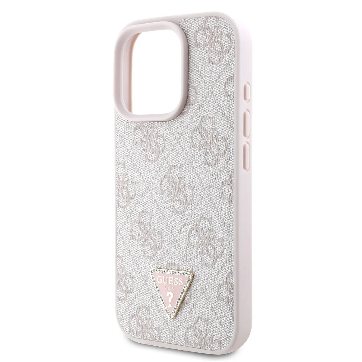 Guess 4g Triangle Strass Magsafe Back Cover για iPhone 16 Pro - Ροζ – εικόνα 4