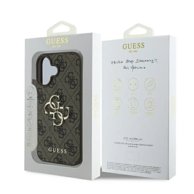 Guess 4g Big Logo Back Cover για iPhone 16 Plus - Καφέ – εικόνα 2