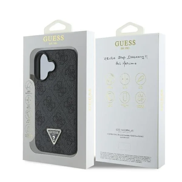 Guess Back Cover Δερμάτινο για iPhone 16 Plus - Μαύρο – εικόνα 2