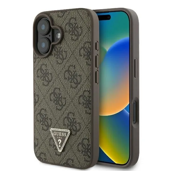 Guess Back Cover Δερμάτινο για iPhone 16 Plus - Καφέ