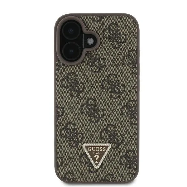 Guess Back Cover Δερμάτινο για iPhone 16 Plus - Καφέ – εικόνα 4