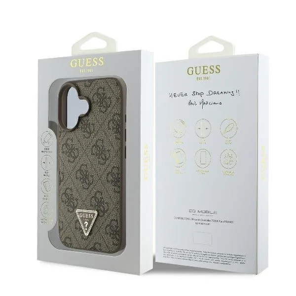 Guess Back Cover Δερμάτινο για iPhone 16 Plus - Καφέ – εικόνα 2