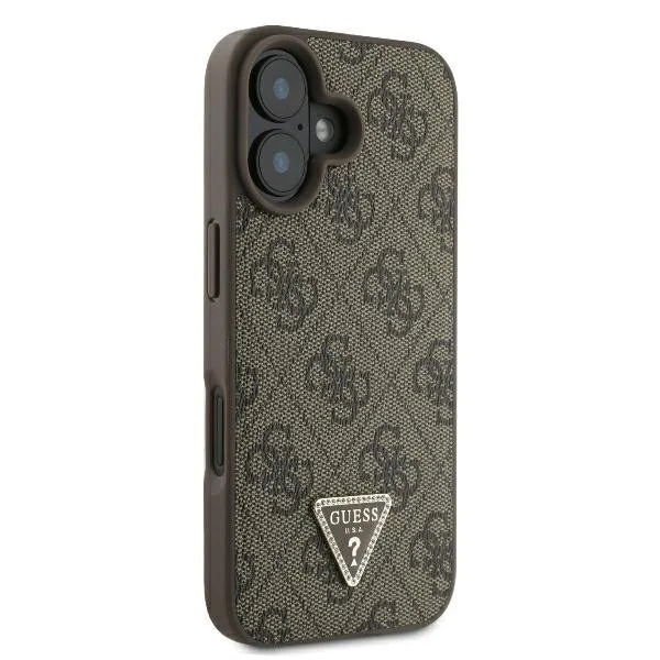 Guess Back Cover Δερμάτινο για iPhone 16 Plus - Καφέ – εικόνα 5